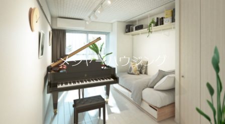 明るく白を基調とした室内。