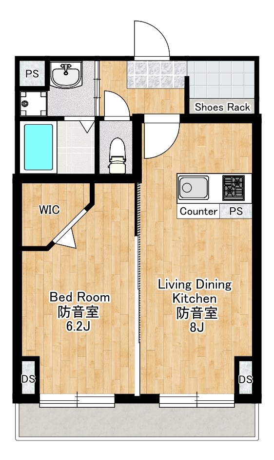 F.STAGE エフステージ　24時間演奏可　西武池袋線　所沢駅 間取り