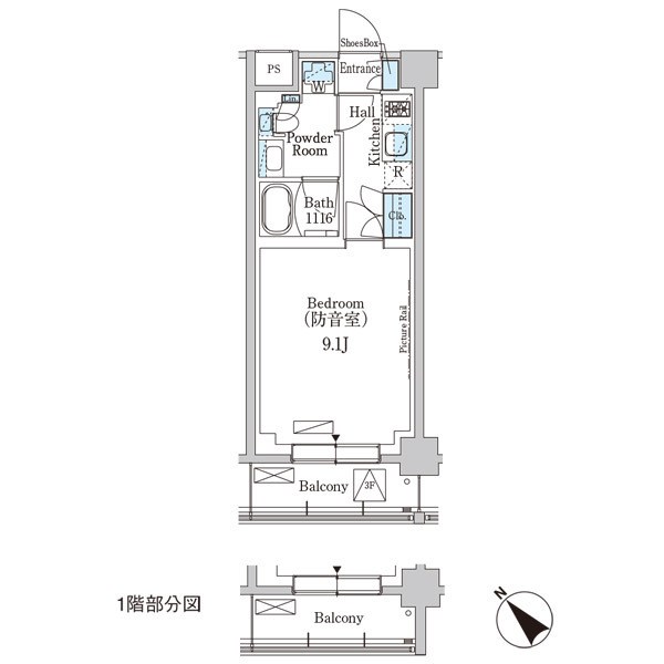 パークアクシス板橋MUSE 　24時間演奏可　新板橋駅　板橋駅 間取り