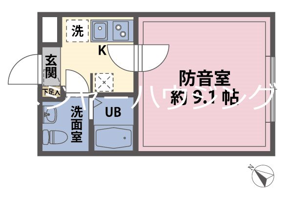 コンポジット荻窪ラシクラス　２４時間演奏可　荻窪駅 間取り