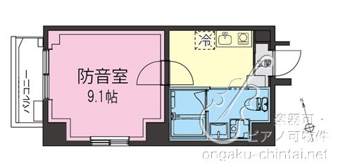 サウンドフリー中板橋　08:00～23:00迄演奏可　中板橋駅 間取り