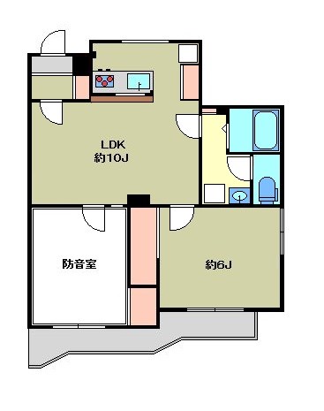 笹山ハイツ 8:00～23:00演奏可　昭和音楽大学 間取り