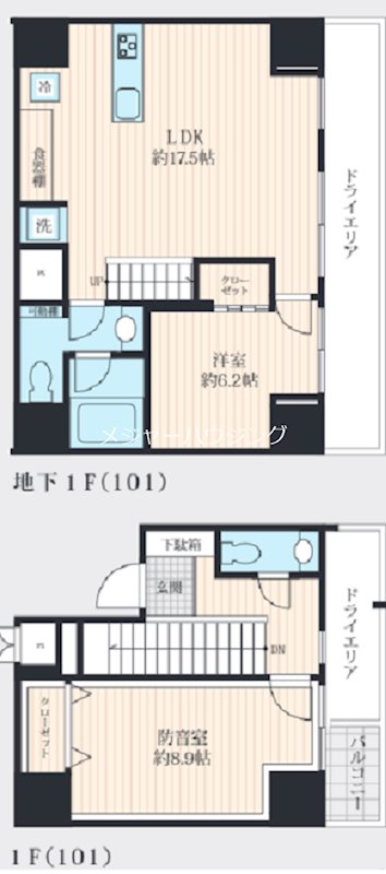 LUMIEC AZABUJUBAN(ルミークアザブジュウバン) ２４時間演奏可　麻布十番　　配信スタジオ等 間取り