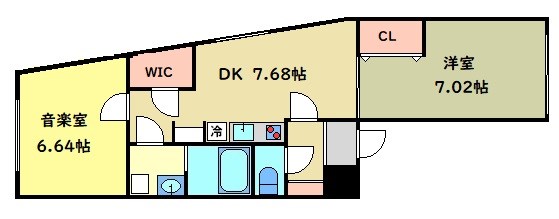 RASICLAS CAPITAL-２（ラシクラスキャピタル2）　24時間演奏可　駅近 間取り