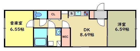 RASICLAS CAPITAL-２（ラシクラスキャピタル2）　24時間演奏可　駅近 間取り