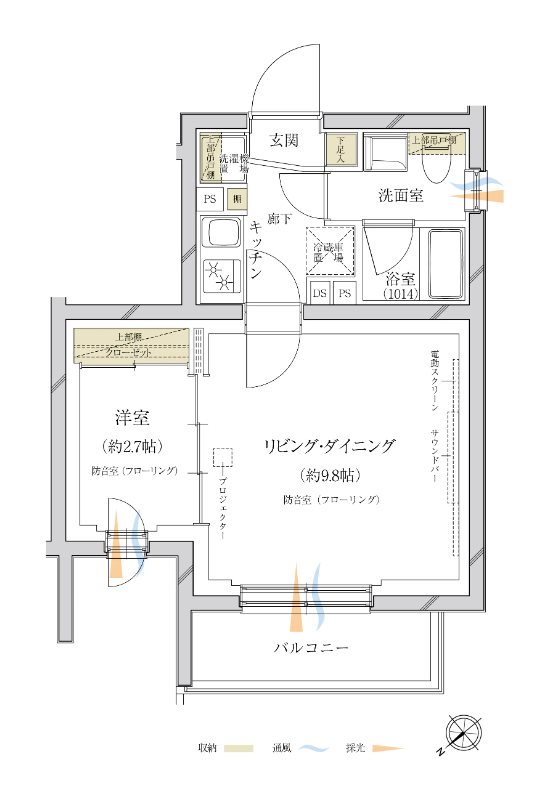 サウンドプルーフシアター学芸大学　24時間演奏可  間取り