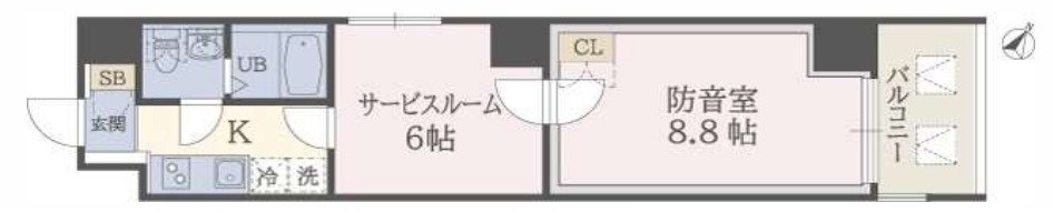 MAISON LE REVE KANNAI（ラシクラス）24時間演奏可　NURO光導入済（無料） 間取り