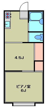 ホワイトハイツ 　9:00～21:00演奏可 間取り
