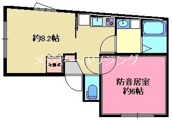 ラシクラス神楽坂　24時間演奏可 間取り