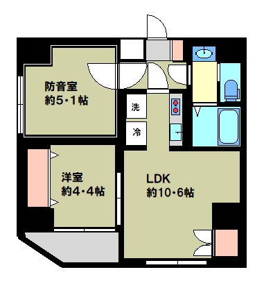 TOSCA大山 24時間演奏可 防音室　２４時間演奏可 間取り