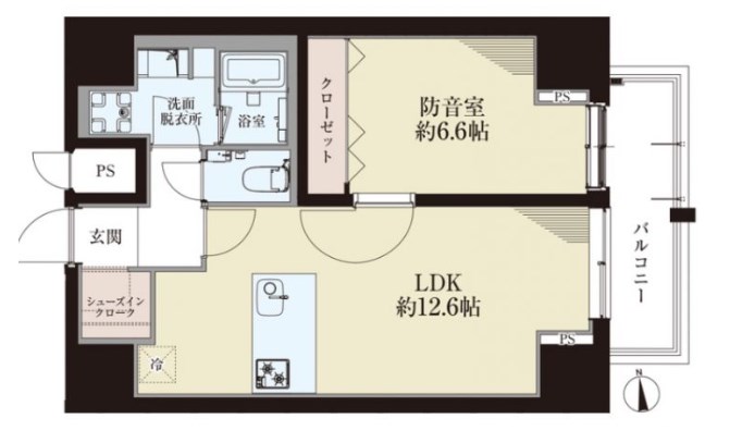 AZ Music上野　24時間演奏可　山手線上野駅 間取り