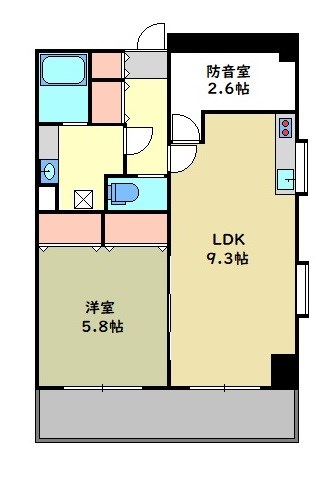 サンライズ砂川　防音室　アップライトピアノ付き 間取り