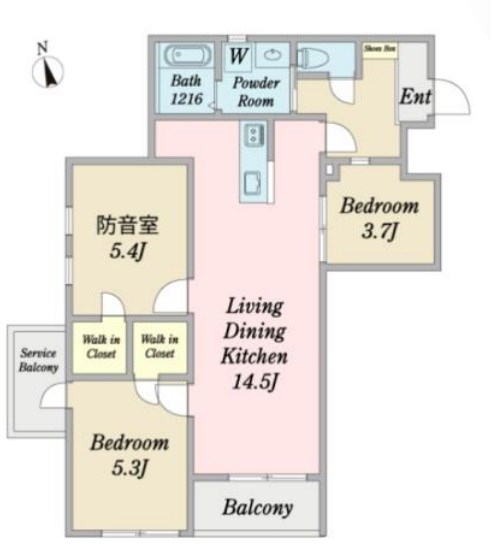 新代田MusikvereinⅡ　8:00～24:00演奏可　小田急線　下北沢駅徒歩圏 間取り