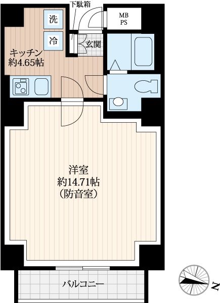 日本橋GRIT　24時間演奏可　銀座線　総武線 間取り