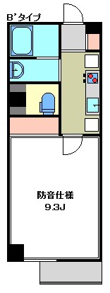 新百合和田文ビル 24時間演奏可　昭和音楽大学 間取り