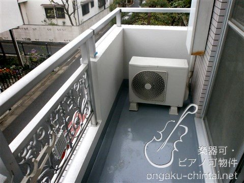 ノーブル桜台 8:00～23:00演奏可　グランドピアノ・声楽・他各種楽器の演奏可 ベランダ