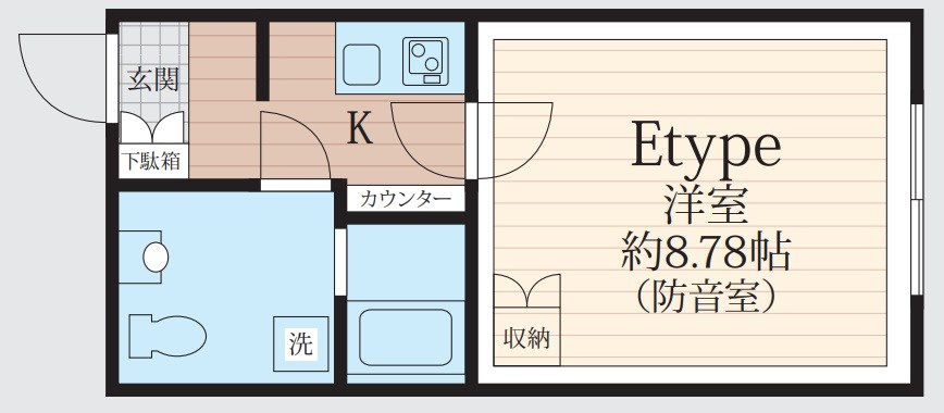ArtizA新宿落合Sonorite　24時間演奏可　 間取り