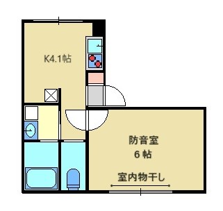 ラシクラス東長崎　24時間演奏可　グランドピアノ・声楽・弦楽器・木管楽器・金管楽器の演奏可能 間取り