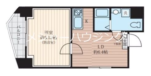 Az Music新宿御苑　24時間演奏可 間取り