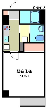 新百合和田文ビル 24時間演奏可　昭和音楽大学 間取り
