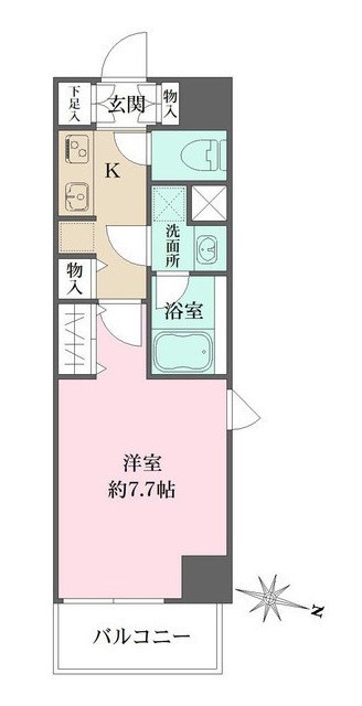 WHARF森下　別途soundproofroom(防音ルーム）にて24時間演奏可能 間取り