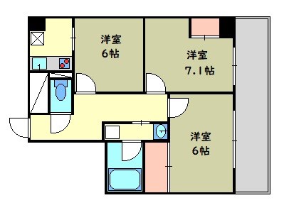 アルペジオ生田 8:00～23:00演奏可　昭和音楽大学 間取り