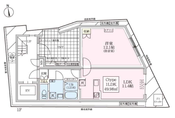 スカイラシクラス小岩　24時間演奏可能 間取り