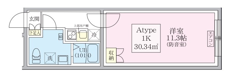 スカイラシクラス小岩　24時間演奏可能 間取り