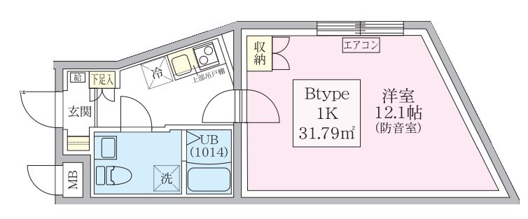 スカイラシクラス小岩　24時間演奏可能 間取り