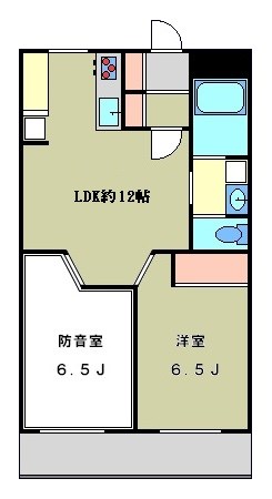 笹山ハイツ 8:00～23:00演奏可　昭和音楽大学 間取り