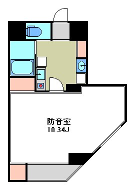 ダイロクキャッスル喜多 24時間演奏可 間取り