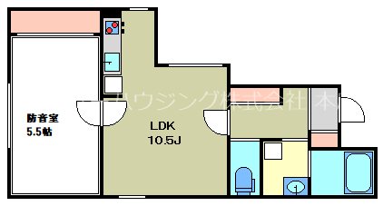 リトルズトーン城北公園 24時間演奏可 間取り
