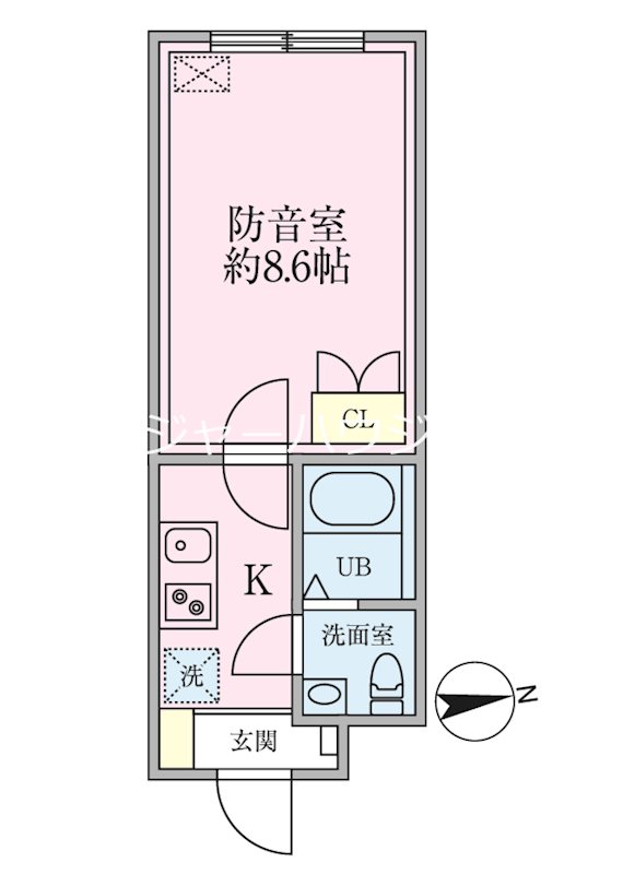 Ｃａｒｍｅｌ（カーメル）　24時間演奏可 間取り