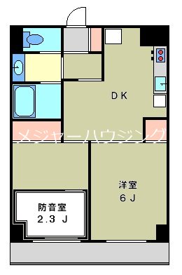 ドエル常盤台 9:30～22:30演奏可  防音室付 間取り