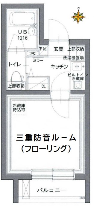 サウンドフォルム多摩川  24時間演奏可 間取り