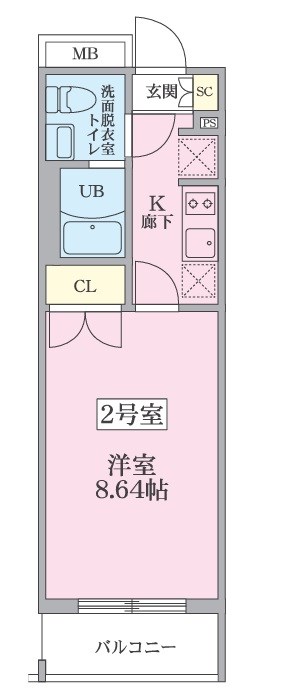 V-music蒲田　京急蒲田駅3分　24時間演奏可 間取り