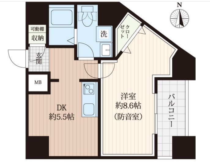 ラシクラス新中野　24時間演奏可能 間取り