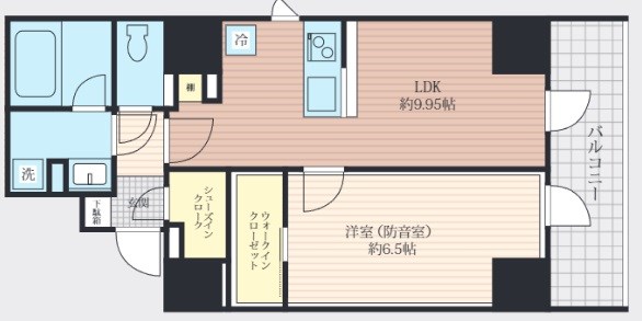 VORT飯田橋レジデンス　24時間演奏可能 間取り