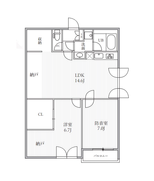 ルミナス練馬　24時間演奏可　礼金・敷金0・フリーレント4か月　初回保証料・鍵設定費用・仲介手数料オーナー負担 間取り