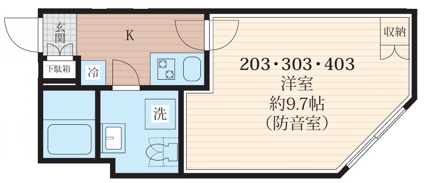 ラシクラス王子　24時間楽器演奏可能 間取り