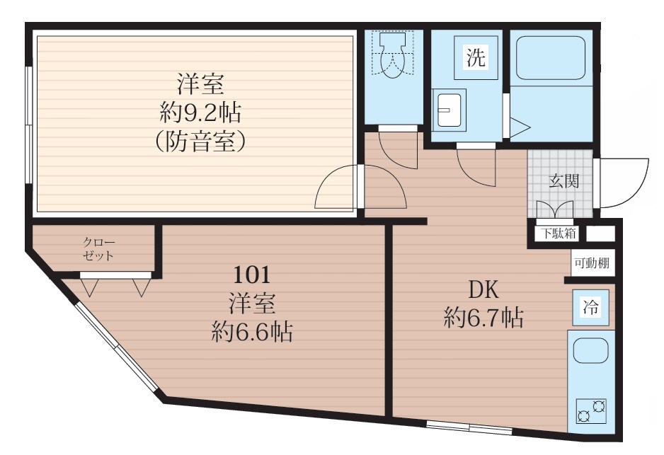 ラシクラス王子　24時間楽器演奏可能 間取り