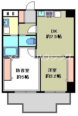 ベストコア  8:00～23:00演奏可　昭和音楽大学 間取り
