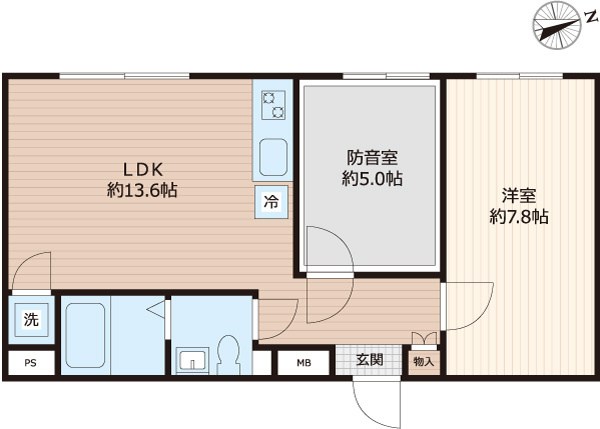 リトルズトーンラシクラス平和公園　２４時間演奏可 　防音室　東武東上線　上板橋 間取り