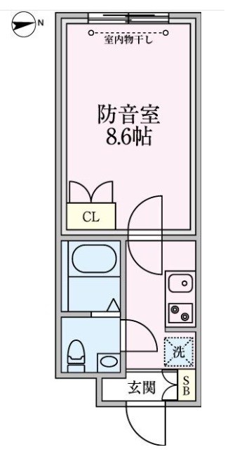 Ｃａｒｍｅｌ（カーメル）　24時間演奏可 間取り