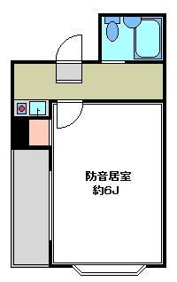 ウエストフラット 9:00～22:00演奏可　東邦音楽大学　尚美学園大学 間取り