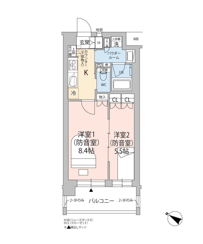 ミュージション中野南台　２４時間演奏可 間取り