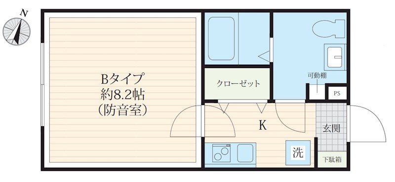ラシクラス中野弥生町　２４時間楽器演奏可能 間取り