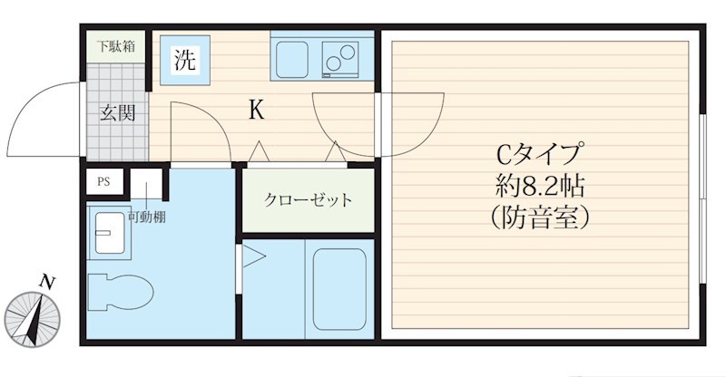 ラシクラス中野弥生町　２４時間楽器演奏可能 間取り