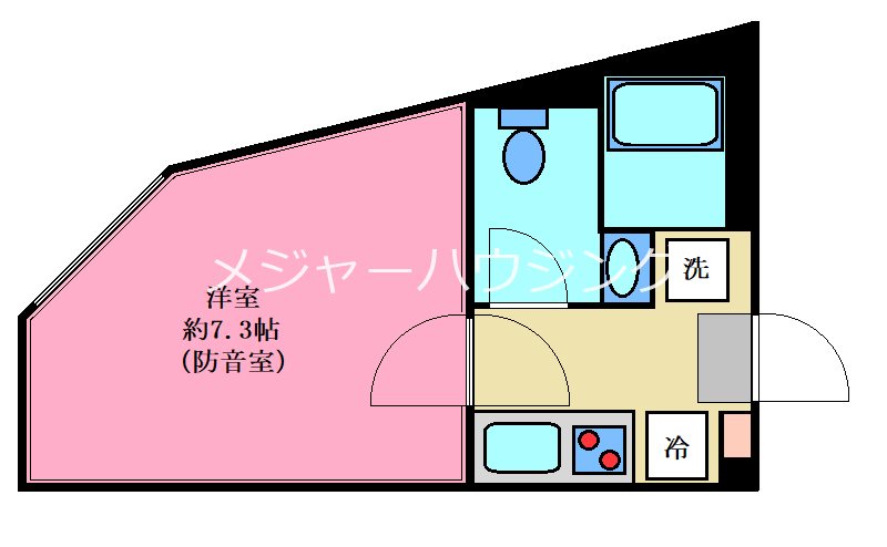ラシクラスカリビアンⅣ 24時間演奏可 間取り