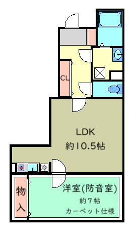 リトルズトーン城北公園 24時間演奏可 間取り